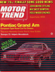 MOTOR TREND 1972 SEPT - '53 BUICK SKYLARK, MGB HOPUP*